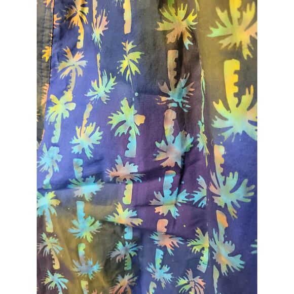 Vintage NWT Robert Stock Bali Batiks Hand Painted Palm Resort Swim Trunk Large - Picture 4 of 7